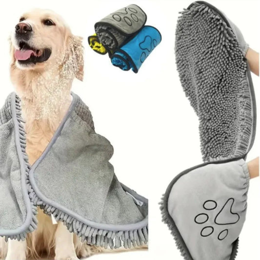 Super Absorbent Quick Dry Pet Towel. Soft Dog Bath Robe. Convenient Cat Bath Towel 
Pet Cleaning Washcloth Essential Dog Accessory