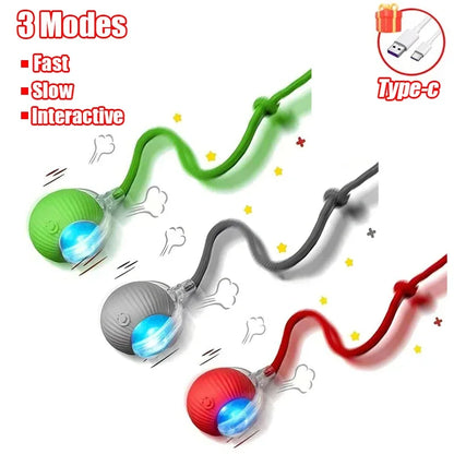 1~3pcs Cat Interactive Ball Toy. Automatic Rolling Ball Tail!  Rechargeable Smart Pet Electric Toy. Dog & Cat Training Imitates Mouse!