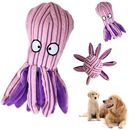 Pet Plush Toy For Cats & Dogs. Octopus Shell Puzzle Toy Bite Resistant Interactive Pet Dog Teeth Cleaning Chew Toy Pet Supplies