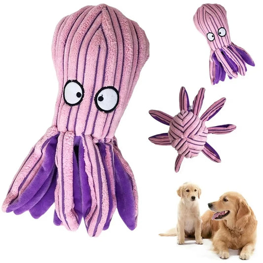 Pet Plush Toy For Cats & Dogs. Octopus Shell Puzzle Toy Bite Resistant Interactive Pet Dog Teeth Cleaning Chew Toy Pet Supplies