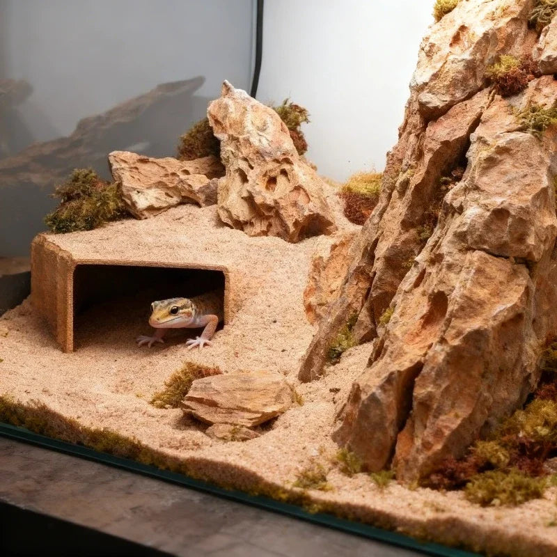 3D Printed Reptile Cave Hideout - Terrarium Decor - JanesWaggingWonders