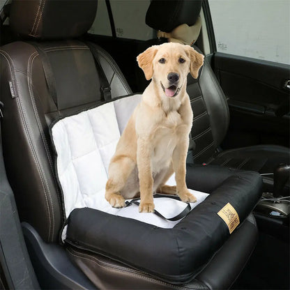 Car Seat Bed for Dog Waterproof Pet Cushion. Bed Mat Dog Carrier with Removable Pad Cover and Safety Belt 3 Sizes!
