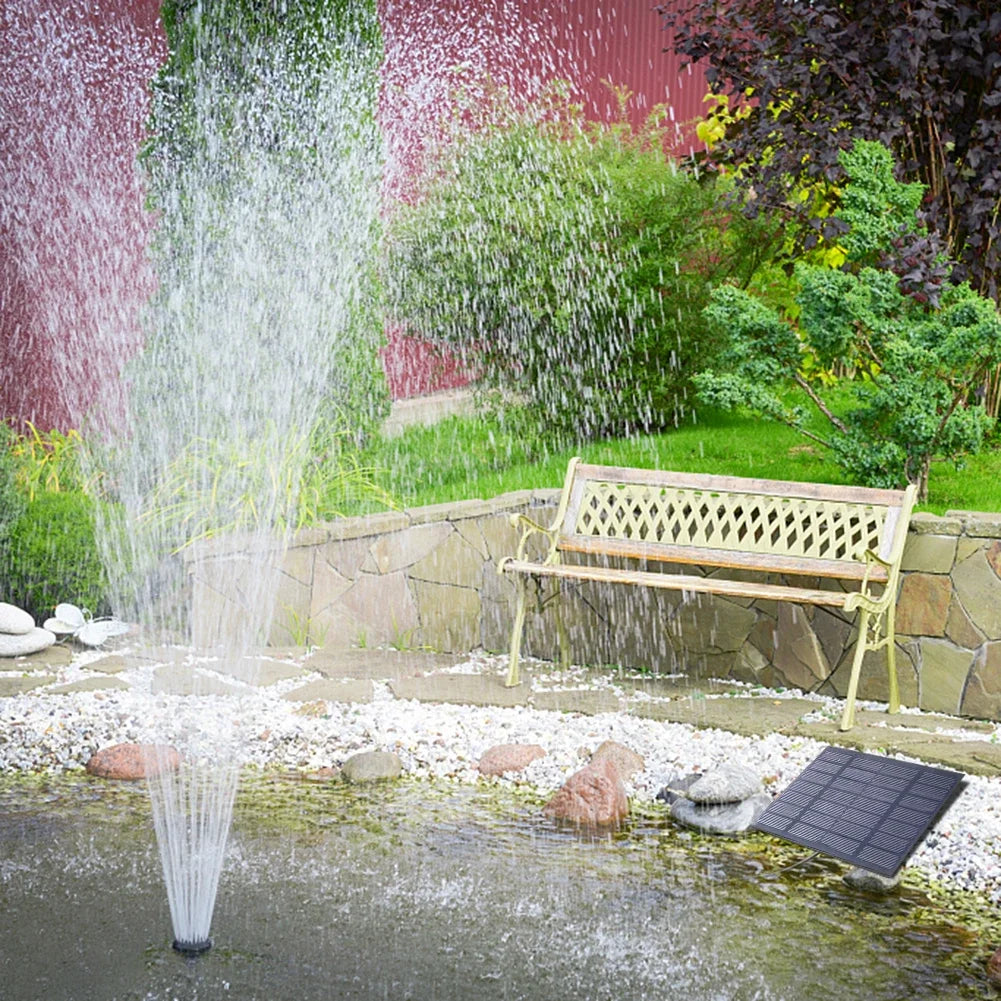 Solar Fountain with 6 Nozzles - 1.4W Solar Panel Floating Water Pump for Bird Baths, Pools,Garden DIY Waterfall Yard Decor