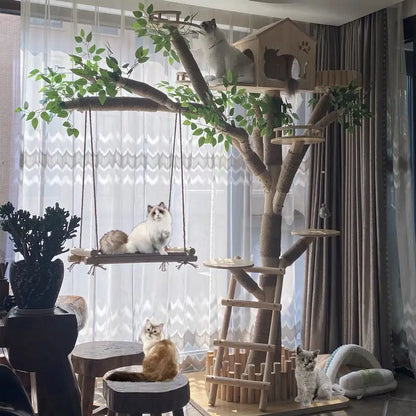 Indoor Simulation Tree for Cat, Large Family Climbing Frame. 
Pet Training Supplies, Tower Scrapers for Cats, Pet Accessories