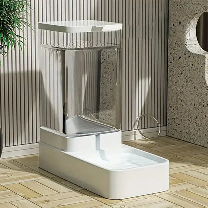 1pc/2pcs Automatic Pet Feeder/Water Dispenser, Plastic Gravity Dog & Cat Food And Water Dispenser Set