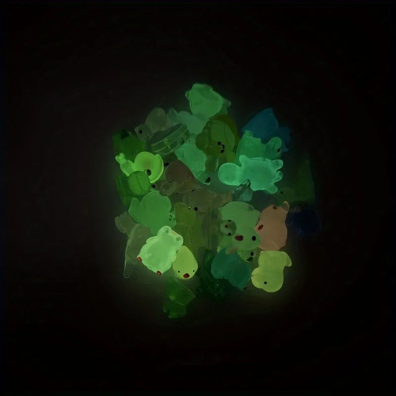 30-100pcs Luminous Mini Resin Animal Figurines Glow in The Dark Fish Tank. Aquarium Ornament Aquatic Landscape Decor Accessories. - JanesWaggingWonders