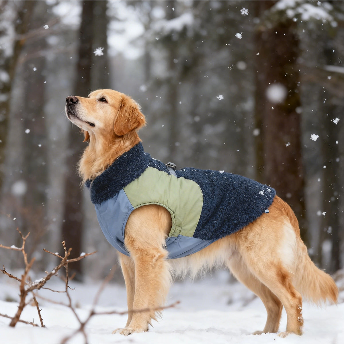 The lambskin material autumn and winter jacket for dogs is warm and comfortable - JanesWaggingWonders