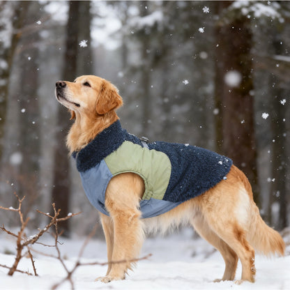The lambskin material autumn and winter jacket for dogs is warm and comfortable - JanesWaggingWonders