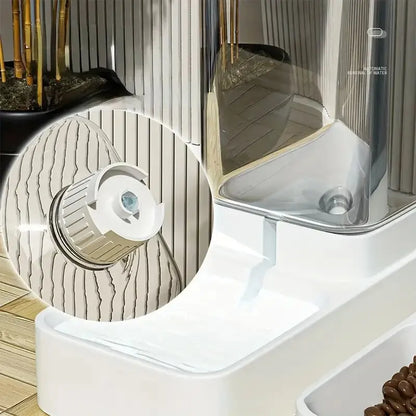 1pc/2pcs Automatic Pet Feeder/Water Dispenser, Plastic Gravity Dog & Cat Food And Water Dispenser Set