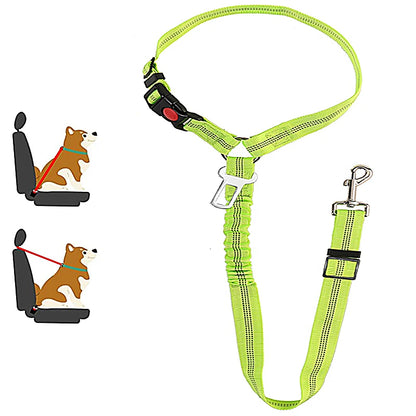 New Solid Two-in-one Pet Car Seat Belt. Dog Harness Leash. Back Seat Safety Belt Adjustable for Cats & Dogs.