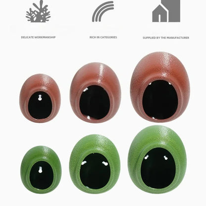 Reptile Hideouts Egg Cave with Suction Cups for Gecko Tree Frog Tarantula Spiders. Climbing Habitat Terrarium Décor.
