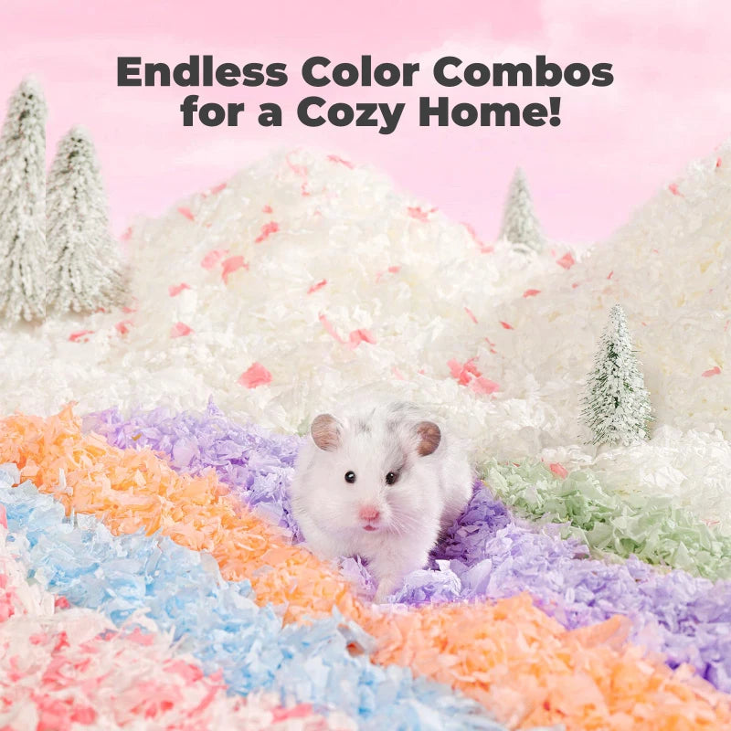 10L/400g Cozy Hamster Bedding Absorbent & Odor-Control Paper Cotton for Syrian Hamsters - Cage Litter & Nesting Material - JanesWaggingWonders