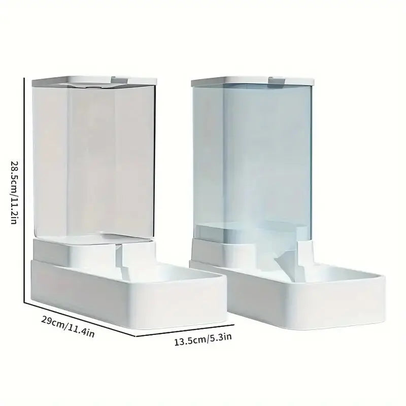 1pc/2pcs Automatic Pet Feeder/Water Dispenser, Plastic Gravity Dog & Cat Food And Water Dispenser Set