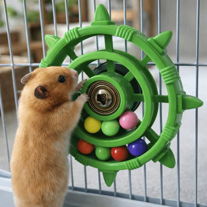 Rudder Shaped Parrot Spinner Rattle Toy. Bite Resistant Colorful Beads. 
Interactive Spinning Wheel Plastic.