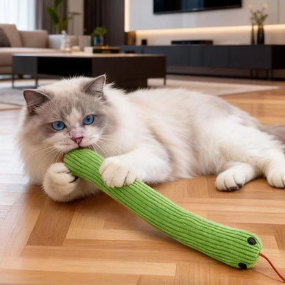Interactive Snake Plush Toy for Dogs, Cats & Kittens. Crinkle Sound Kick Stick. Funny Pet Chew Toys.