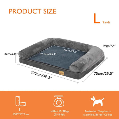 Dog Bed Extra Large Orthopedic Mattress Couch Sleeping Cushion with Removable Washable Cover!