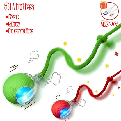 1~3pcs Cat Interactive Ball Toy. Automatic Rolling Ball Tail!  Rechargeable Smart Pet Electric Toy. Dog & Cat Training Imitates Mouse!