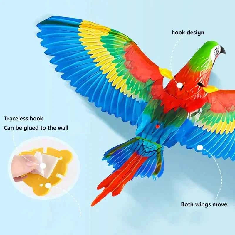 Electric Hanging Bird Toy for Cats – Realistic Flying Eagle Teaser with Scratch Rope