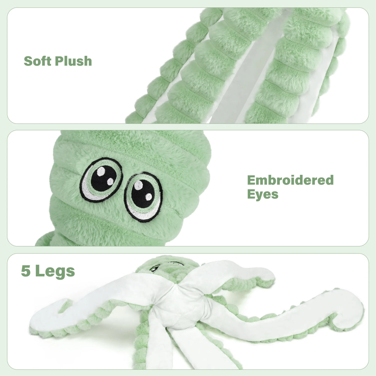 Octopus Design Pet Teething, Squeaky Plush Toy, Chewing Toy For Dog Interactive Supply, Animal Pet Toy For Small Medium Dog