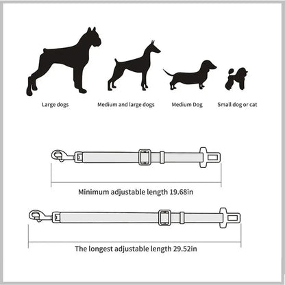 Dog Car Seat Belt Safety Protector Travel Pets Accessories. 
Breakaway. Dog Leash Collar.