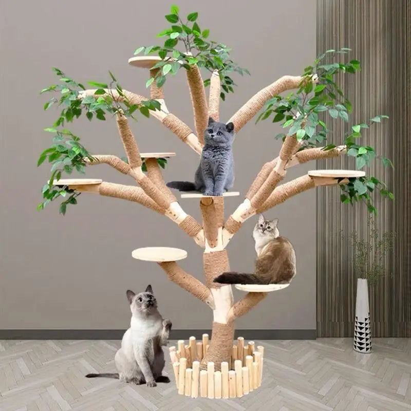 Indoor Simulation Tree for Cat, Large Family Climbing Frame. 
Pet Training Supplies, Tower Scrapers for Cats, Pet Accessories