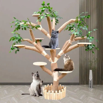 Indoor Simulation Tree for Cat, Large Family Climbing Frame. 
Pet Training Supplies, Tower Scrapers for Cats, Pet Accessories