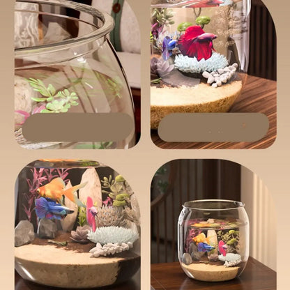 Plastic Ecological Tank Ultra Clear Creative Landscape Fish Tank! Anti-broken Transparent Fish Bowl.