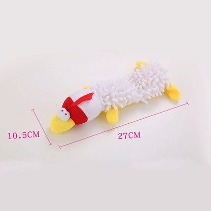 Durable Pet Dog Plush Toy. Animal Shape with Squeaky for Small Dogs. Puppy Chew Tooth Cleaning Toys.