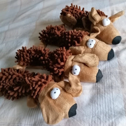 Durable Pet Dog Plush Toy. Animal Shape with Squeaky for Small Dogs. Puppy Chew Tooth Cleaning Toys.