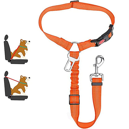 New Solid Two-in-one Pet Car Seat Belt. Dog Harness Leash. Back Seat Safety Belt Adjustable for Cats & Dogs.