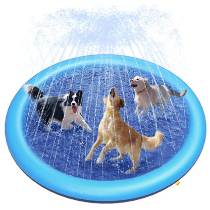 Dog Splash Pad Sprinkler Pool – Thick Anti-Slip Splash Mat for Dogs & Kids, Outdoor Summer Water Play Toy.
Backyard Sprinkler Fountain, Durable PVC Cooling Play Pad