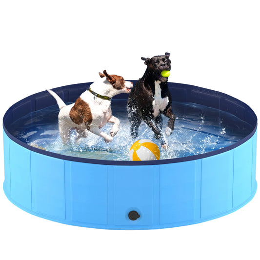Portable Dog Pool, Foldable Pet Swimming Tub, Anti-Slip Collapsible Pet Bathtub, Hard Plastic Bath Pool for  Dogs and Cats!