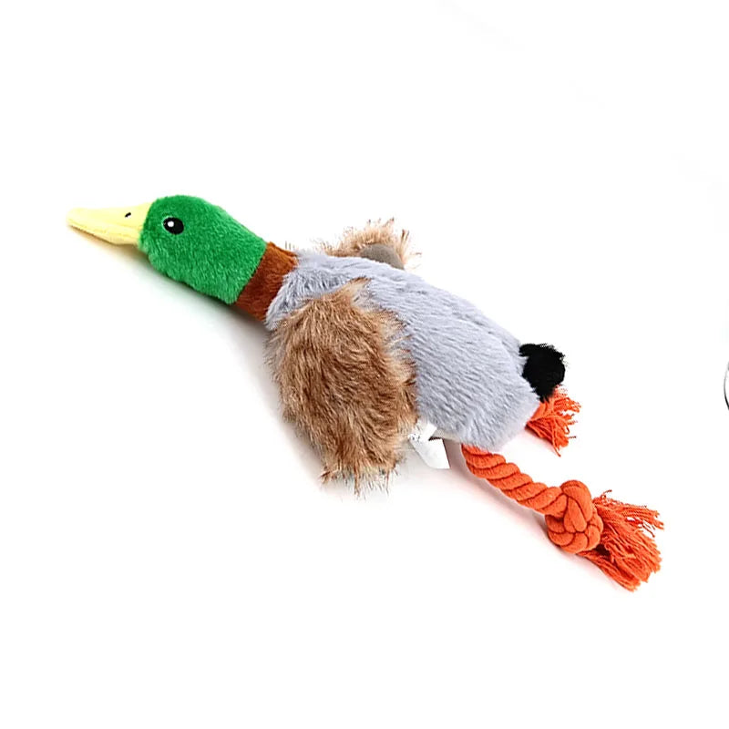 Cute Plush Duck Sound Toy. Stuffed Squeaky Dog Toy. Tooth Cleaning Dog Chew Toys. Funny Plush Toys for Cats