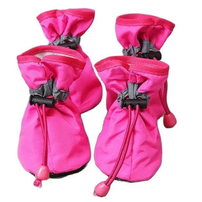 4pcs/set Waterproof Pet Dog Shoes.  Anti-slip Rain Boots. 
Footwear for Small Cats Dogs Puppy Dog Pet Booties.