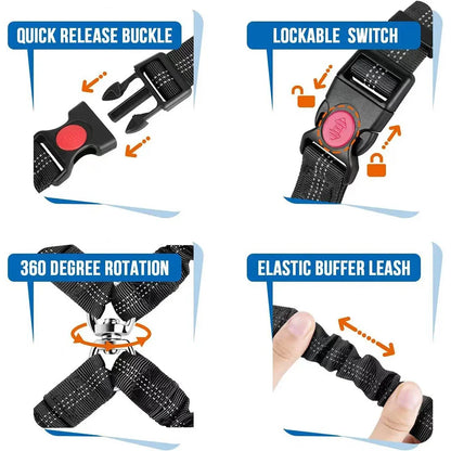 1Pcs Pet Dog & Cat Seat Belt Car. Car Safety Rope One Belt Two Dog Leash