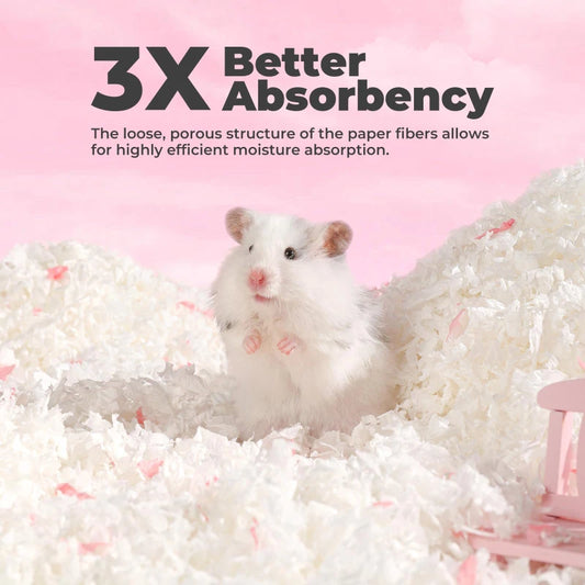 10L/400g Cozy Hamster Bedding Absorbent & Odor-Control Paper Cotton for Syrian Hamsters - Cage Litter & Nesting Material - JanesWaggingWonders